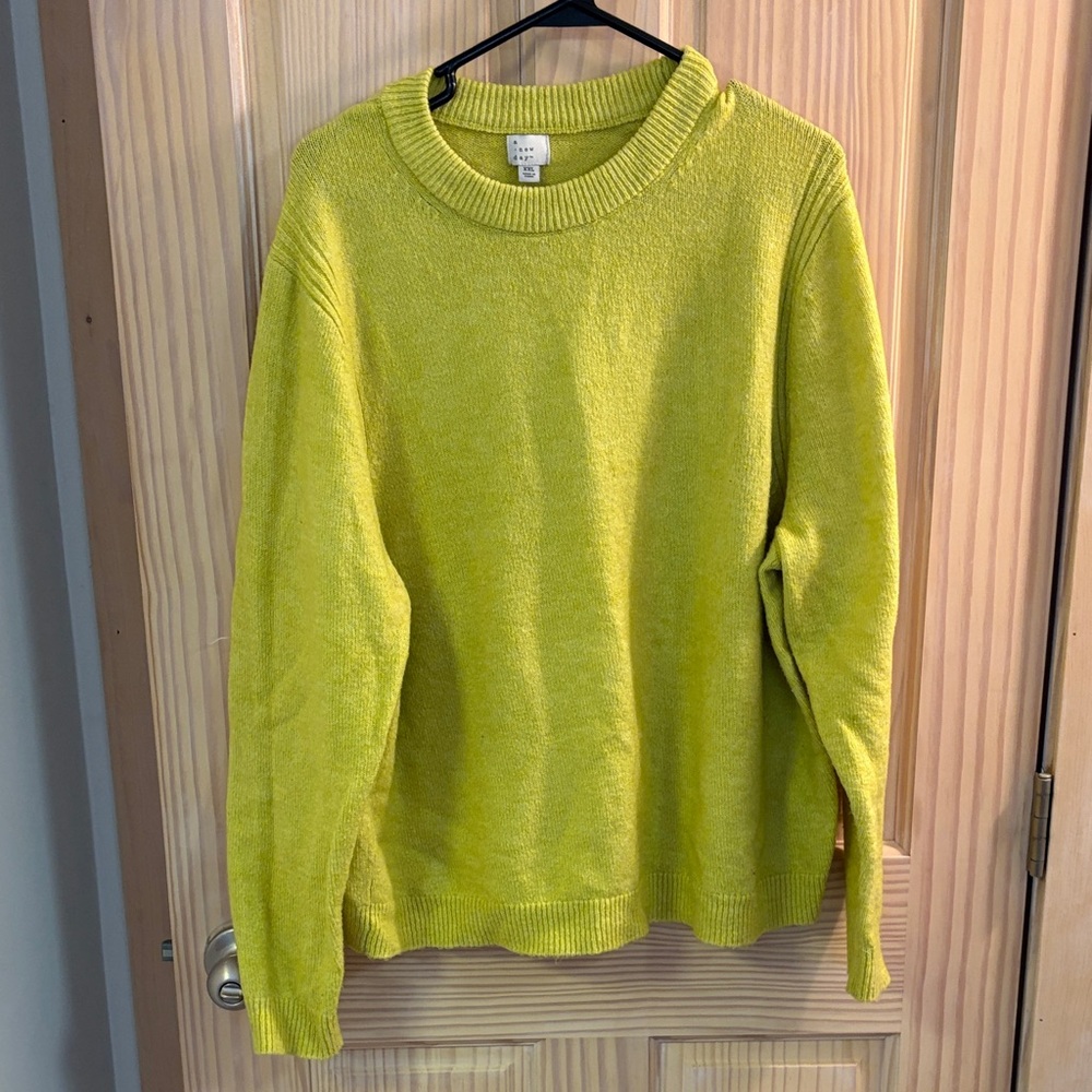 a new day Lime Crewneck Sweater